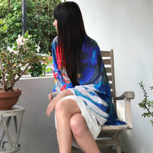 Load image into Gallery viewer, WILD SILK black cockatoo scarf