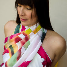 Load image into Gallery viewer, Anigozanthos manglesii: Red & Green Kangaroo Paw Scarf