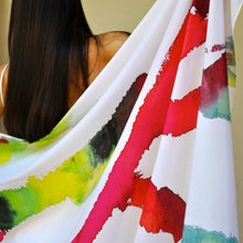 Load image into Gallery viewer, Anigozanthos manglesii: Red & Green Kangaroo Paw Scarf